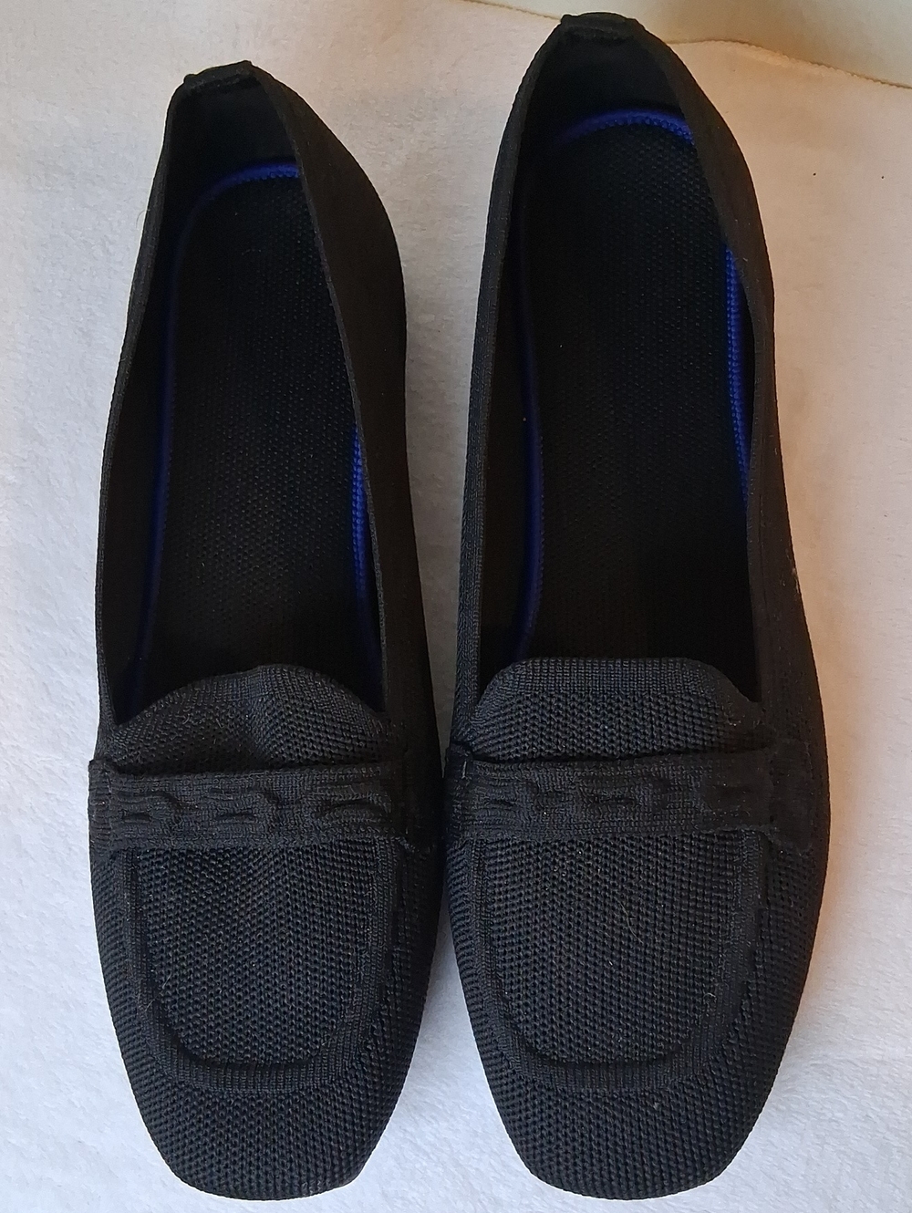 Black Women's Slip-On Mesh Loafers - Lightweight Comfort